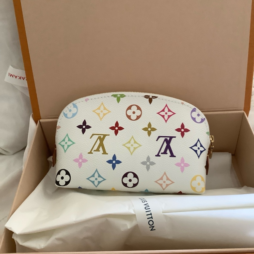 NEW Louis Vuitton Murakami Multicolor Cosmetic Pouch 2025